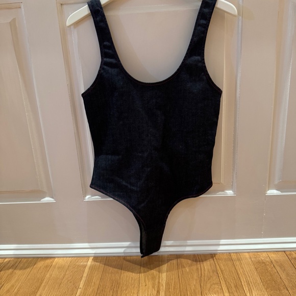 ALAIA - Denim Tank Top Bodysuit - Picture 5 of 12